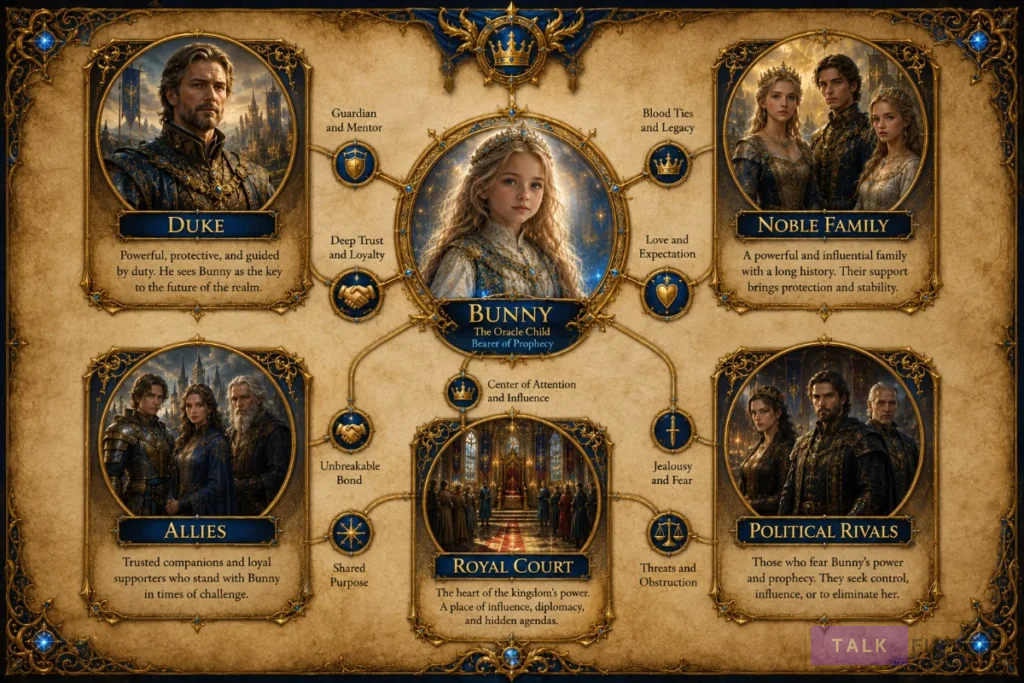 Relationship chart of Bunny and the noble family

