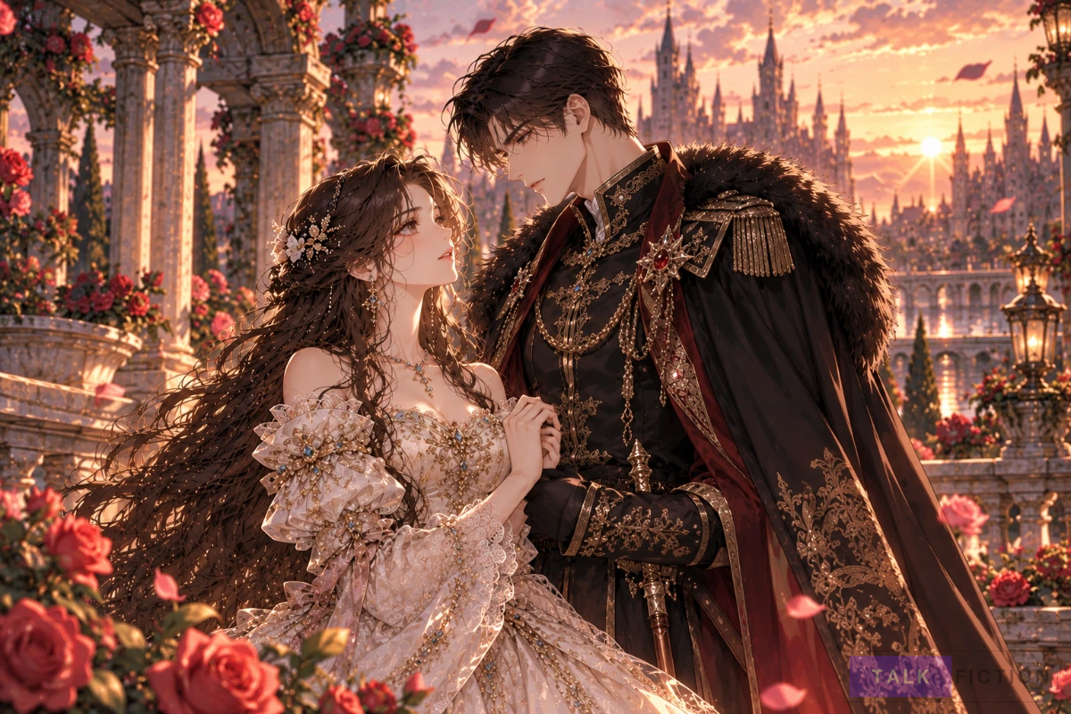 Peony and Grand Duke Ernst sharing an emotional moment in the palace garden