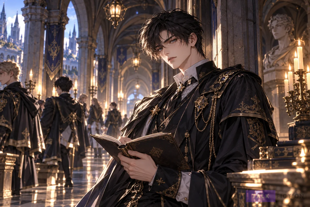 Fantasy illustration of a strategic young noble representing Daud Campbell