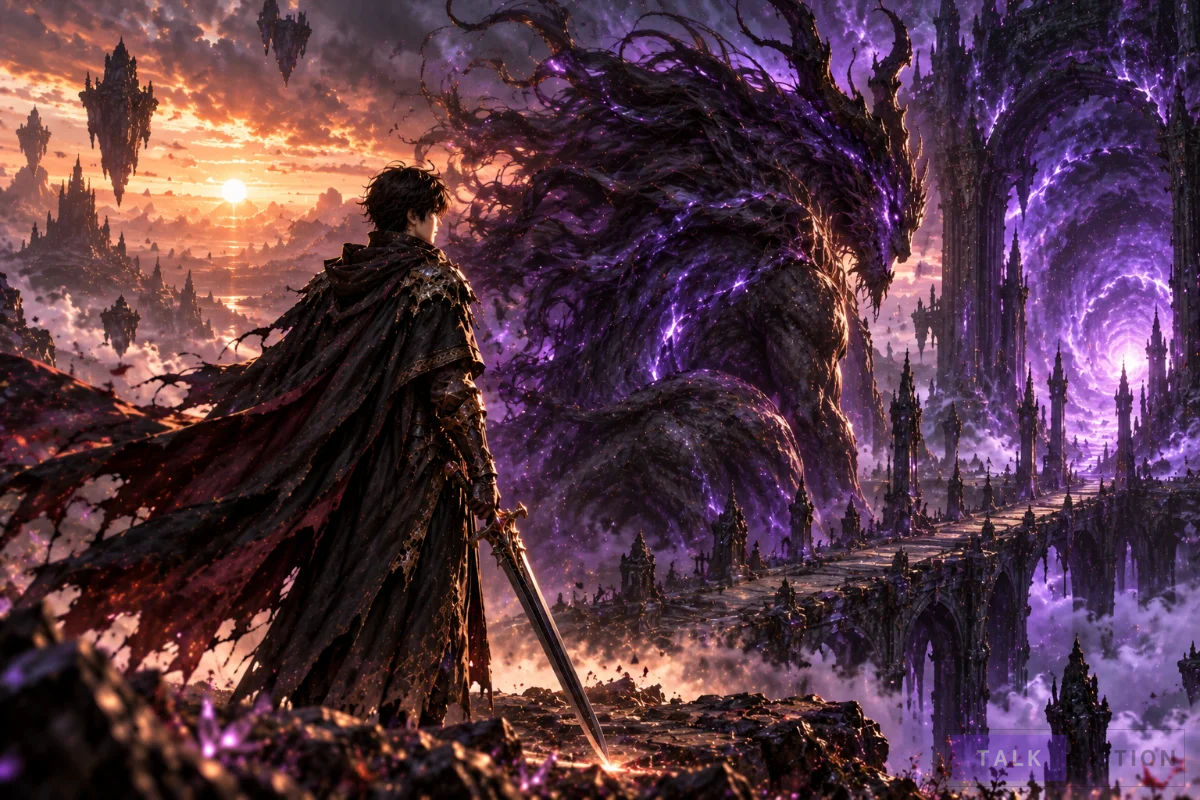 Helmut and Elaga before Elaga enters the Demon Realm