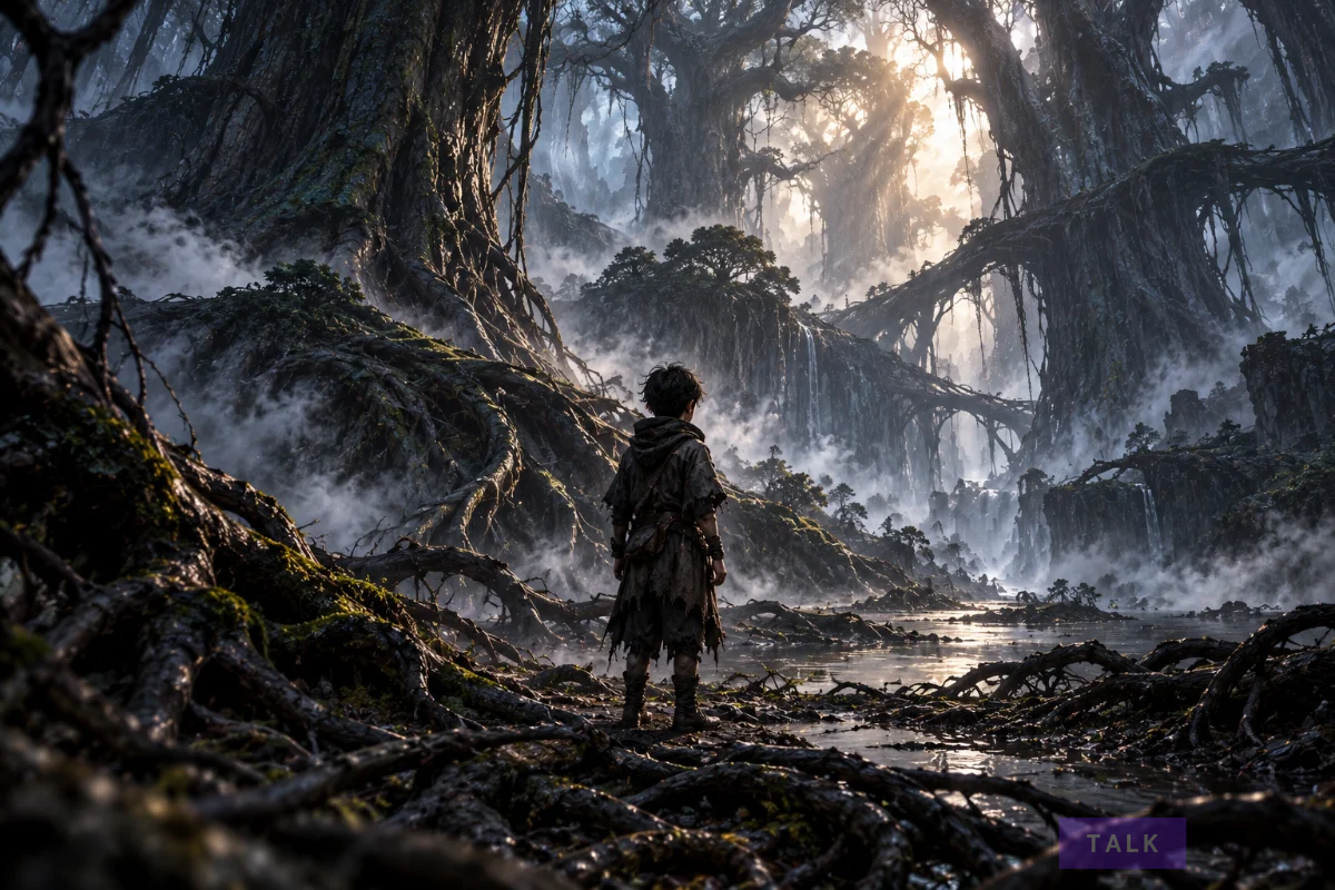 Young Helmut in the Forest of Roots