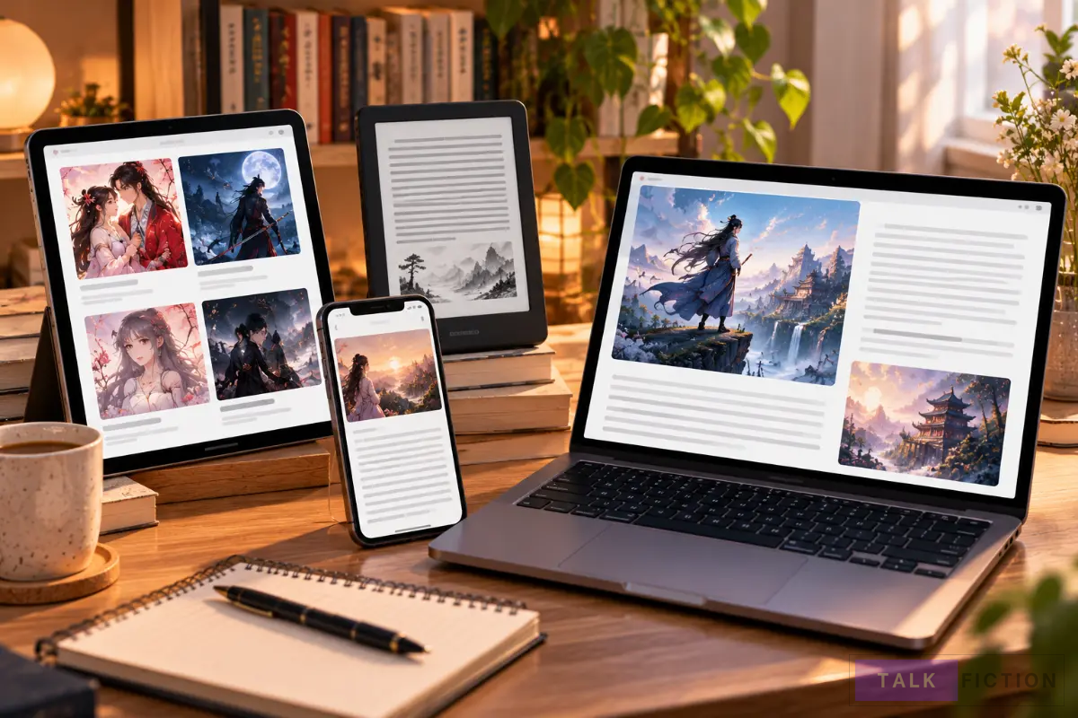 Different online novel and digital comic reading options