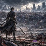 Lu Sheng stands before a massive wall of alien-beast corpses in Chapter 265