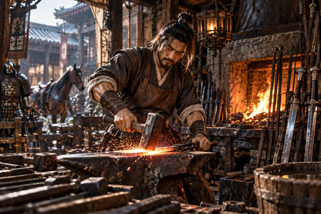 Legendary blacksmith Ou Yezi connected to The Tang Clan Chronicles