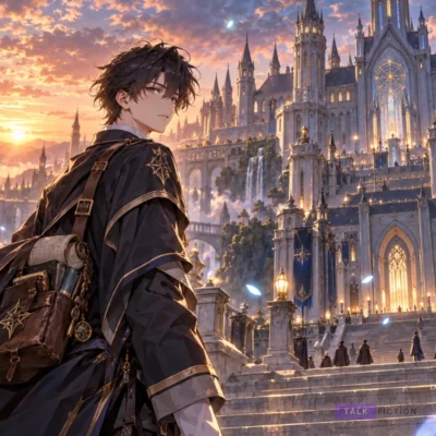 Ed Rothstaylor outside the magical academy in The Extra Academy Survival Guide