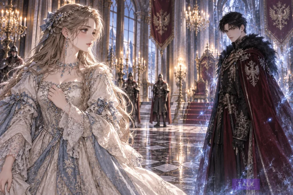 Lianna meets Emperor Enoch in the imperial palace in How to Melt the Tyrant's Heart