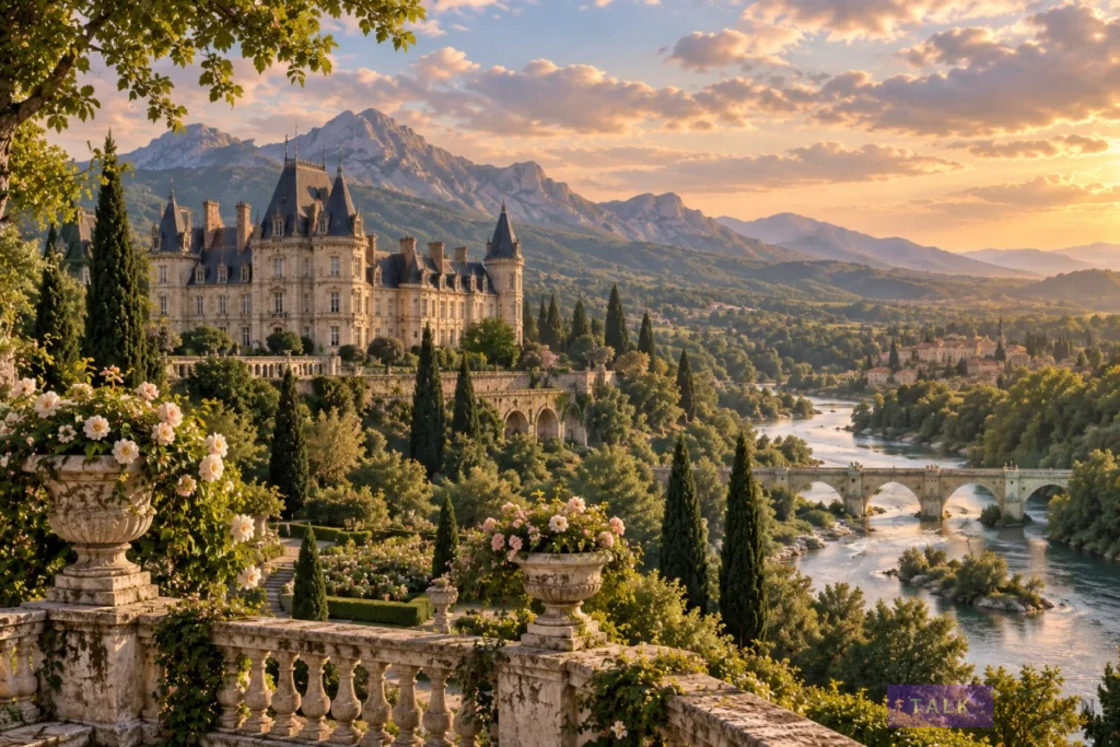 Setting of Lily on the Valley in the French countryside
