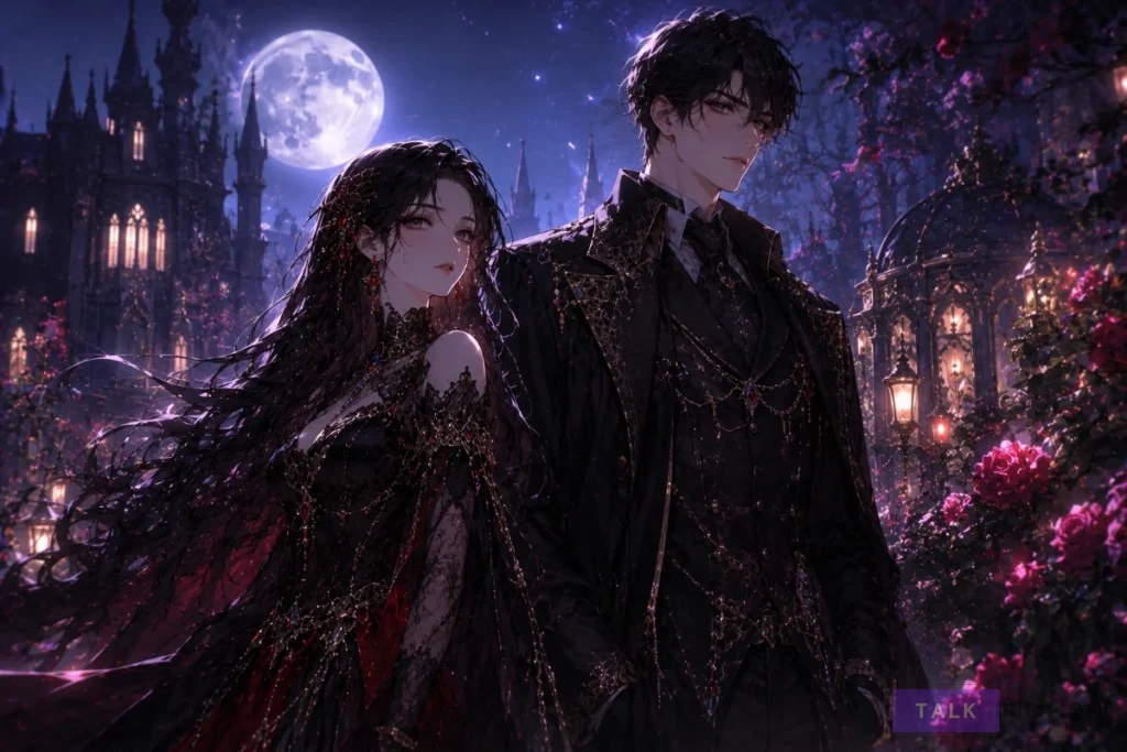 Fantasy romance scene inspired by The Villainess I Possessed Is Raising Hell