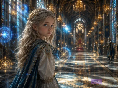 The Oracle of the Villainous Baby fantasy novel featuring Bunny with a magical prophecy in a royal palace