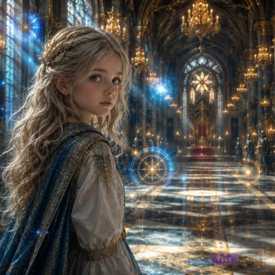 The Oracle of the Villainous Baby fantasy novel featuring Bunny with a magical prophecy in a royal palace