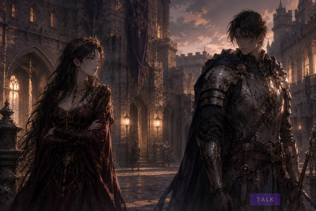 Cassia Astrid with the male lead knight