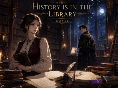 Vivian and Ray inside the Imperial Library in History Is in the Library novel
