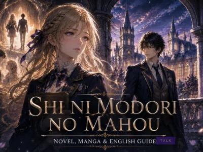 Shi ni Modori no Mahou novel guide featuring Oriana and Vincent