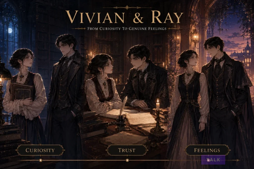 Vivian and Ray relationship progression in History at the Library novel