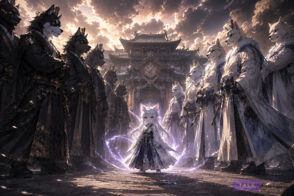 Fantasy scene from A Baby Cat Who Commands the Dog Clan