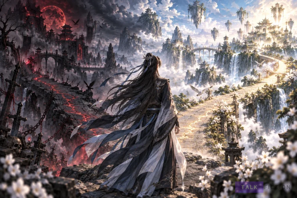 A cultivator choosing a new path and changing his predetermined fate in Love the Villain