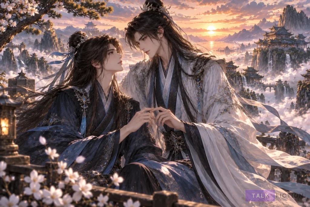 Liu Mufeng and Jiang Xu sharing a romantic moment in Love the Villain