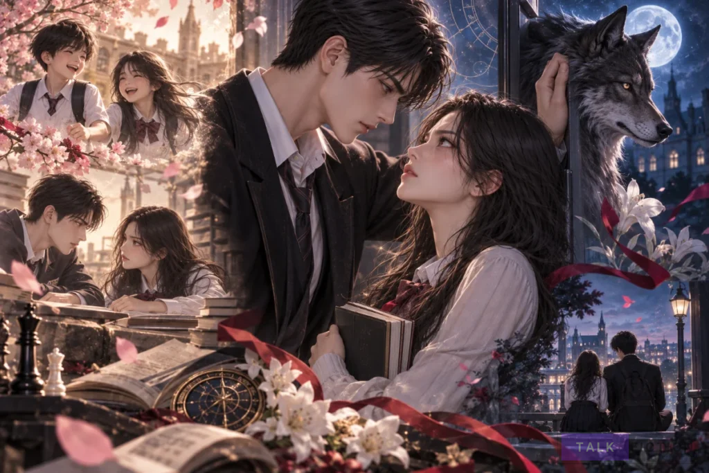 Romantic Omegaverse scene representing the major tropes in With the Alpha Childhood Friend I Despise