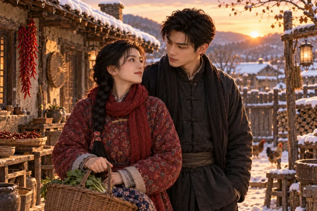 Yan Xue and Qi Fang share a quiet moment in their developing romance